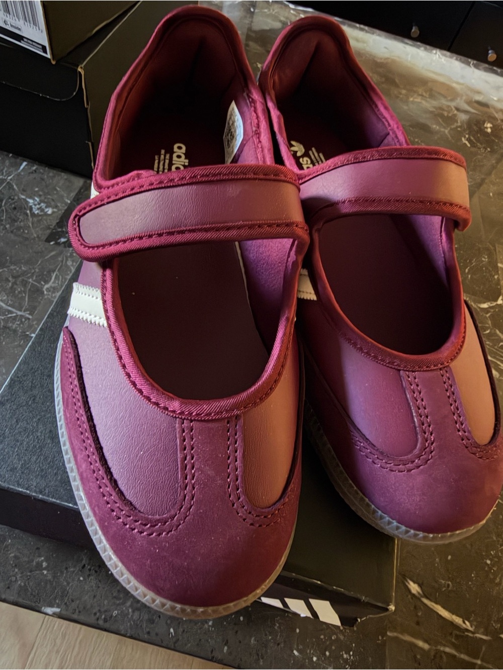 BNIB Women’s Adidas Samba Mary Jane - burgundy